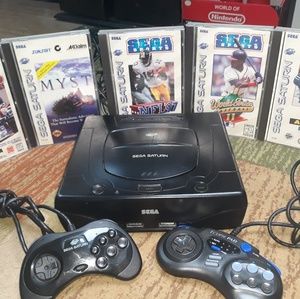 Sega Saturn with 6 games